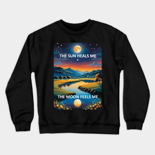 The sun heals me, the moon feels me Crewneck Sweatshirt